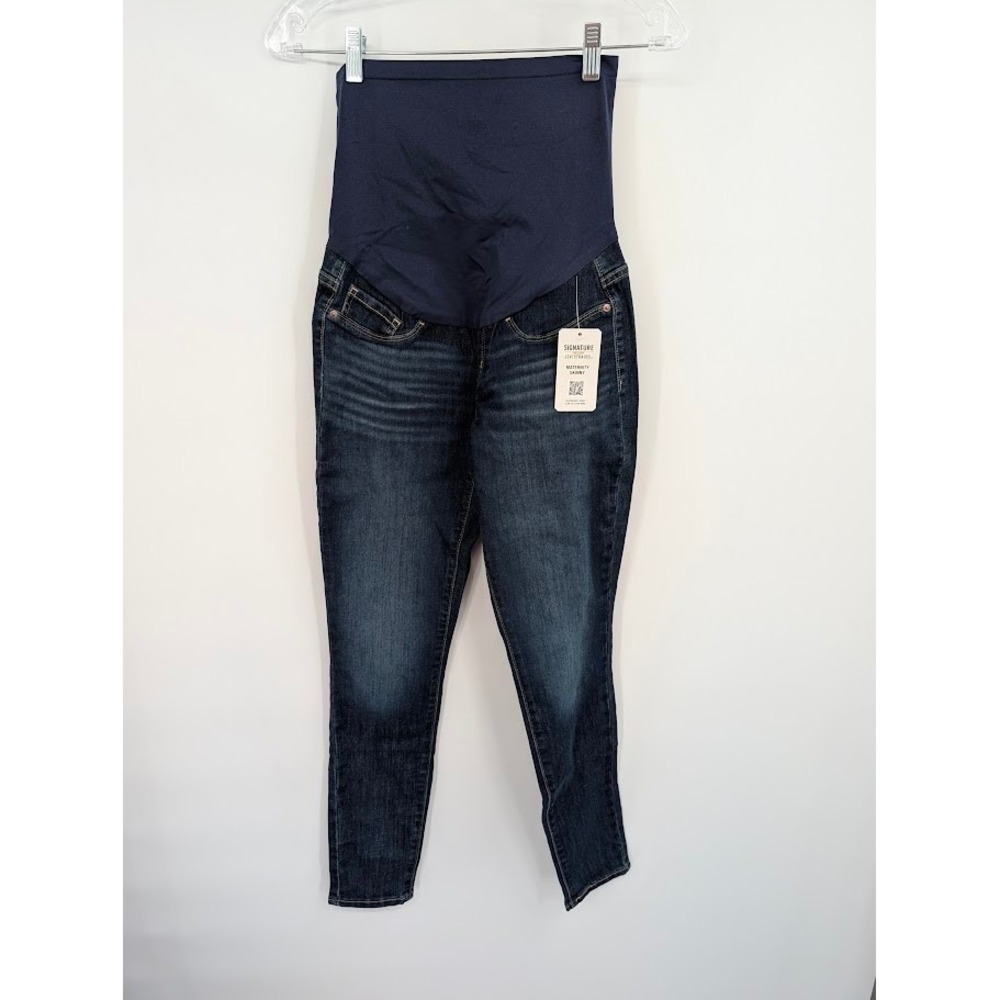 Levi Strauss‎ Maternity Skinny Super Stretch Tummy Panel Blue Jeans NWT sz S